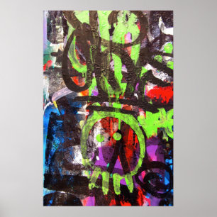 affisch för grafittigatakonst