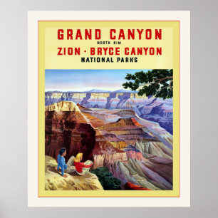 Affisch för grand Canyon~-vintage resor