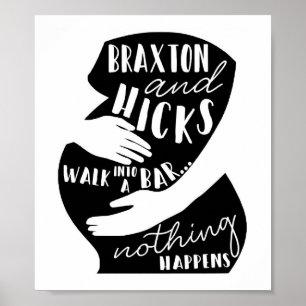 Affisch för gravid för Braxton Hicks rolig