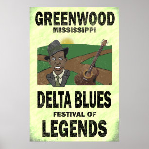 Affisch för Greenwood Mississippi deltadeppighet