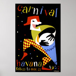 Affisch för Havana karnevalvintage resor