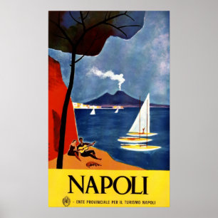 Affisch för italienNaples vintage resor
