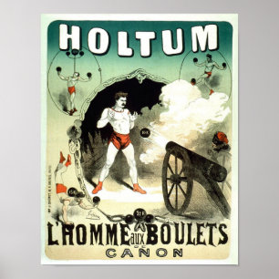 Affisch för John Holtum cirkusStrongman