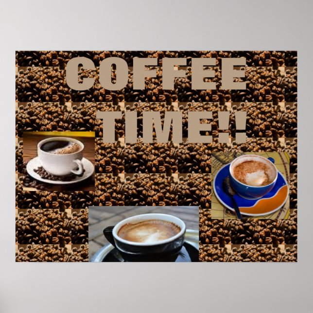 AFFISCH FÖR KAFFEBÖNAKONST (Framsidan)