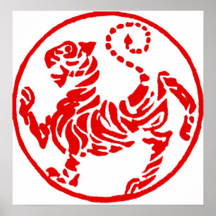 Affisch för Karate för tiger för Shotokan
