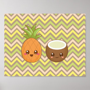 Affisch för Kawaii ananaskokosnöt