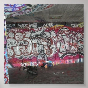 Affisch för konst för London södra Banksy stilgata
