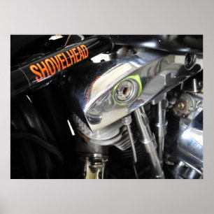 Affisch för konst för old schoolShovelhead
