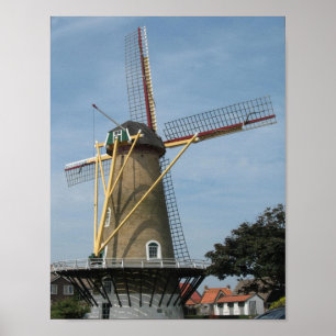 Affisch för kvarnWestkapelle Zeeland foto