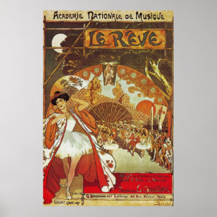 Affisch för Le Reve 19th århundradeopera 36 x 24