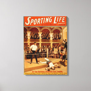 Affisch för lek "för sportslig liv" boxning canvastryck
