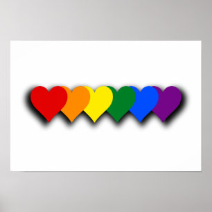 Affisch för LGBT-pridehjärtor