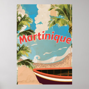 Affisch för Martinique vintagesemester
