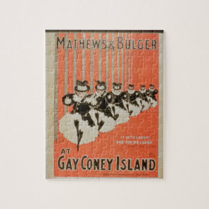 Affisch för "Mathews & Bulger" på den glada Pussel