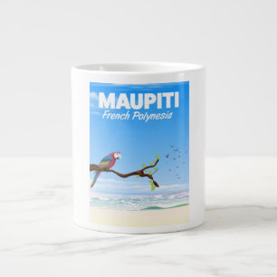 Affisch för Maupiti Fransk polynesia-resor Jumbo Mugg