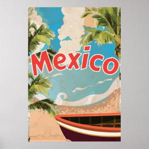 Affisch för Mexico vintagesemester