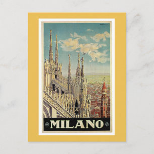 Affisch för Milan italienvintage resor Vykort