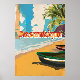 Affisch för Mocambique vintagesemester