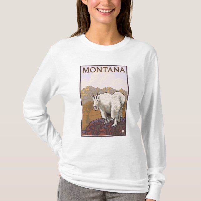 Affisch för MontanaMountain getvintage resor Tee (Framsida)