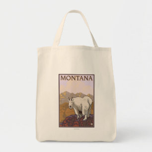 Affisch för MontanaMountain getvintage resor Tygkasse