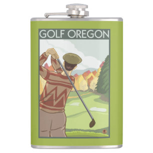 Affisch för OregonGolf platsvintage resor Fickplunta