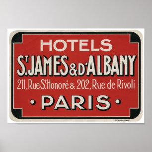 Affisch för Paris vintage resoretikett