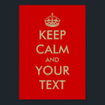 Affisch | för Personalizable behållalugn<br><div class="desc">Affisch | för Personalizable behållalugn skräddarsy text med den guld- kronan för fauxen. Skapa din behållalugn och bär på parodi. Personifiera text och ändra bakgrundsfärg. Det mest billig långt som gör den unik.</div>