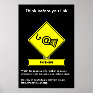 Affisch för Phishing säkerhetsmedvetenhet