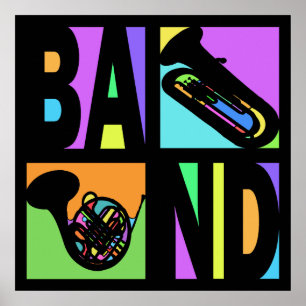AFFISCH FÖR POPKONSTMUSIKBAND