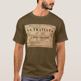 Affisch för premiär för LaTraviata värld (1853) T Shirt