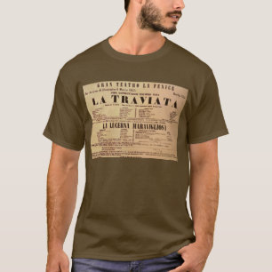 Affisch för premiär för LaTraviata värld (1853) T Shirt