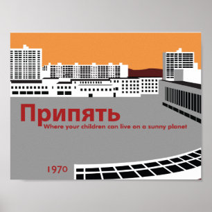 Affisch för Pripyat propagandastil