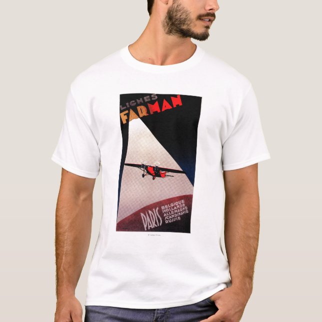Affisch för Promo för Farman flygbolagFarman 300 Tee Shirt (Framsida)