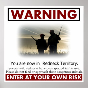 Affisch för Redneckterritoriumvarning