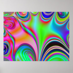 Affisch för regnbågeHippieFractal