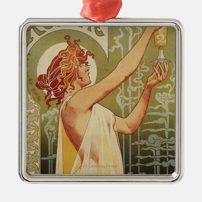 Affisch för Robette Absintheannonsering Julgransprydnad Metall (Framsidan)