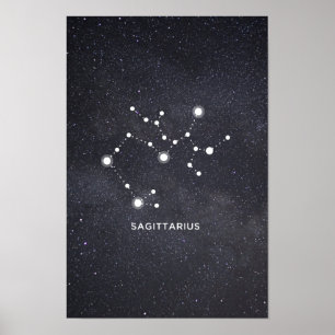 Affisch för SagittariusZodiackonstellation