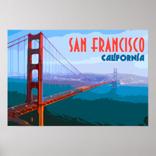 Affisch för San Francisco vintage resorkonst