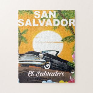 Affisch för San Salvadorvintage resor Pussel