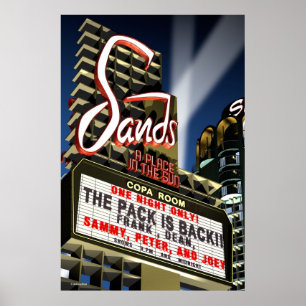 Affisch för SandshotellLas Vegas Retro konst