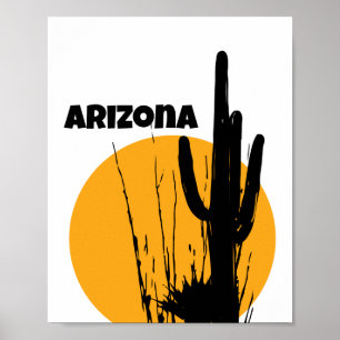 Affisch för Silhouette för Arizona ökenväxte