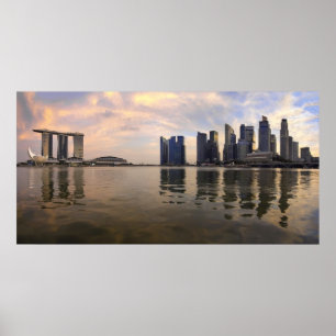 Affisch för Singapore horisontsolnedgång