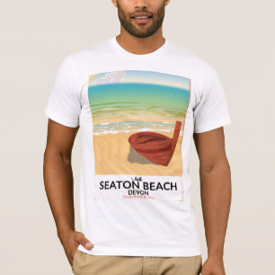 Affisch för sjösida för Seaton strandDevon vint Tee