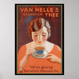 Affisch för Skåpbil Nelles Tea advertizing