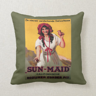 Affisch för Sol-Maid Kalifornien russin Kudde