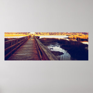 Affisch för South Carolina solnedgång 36x12