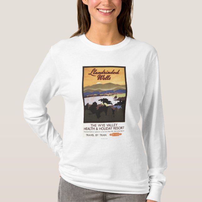 Affisch för stång för Wyedalsemesterort brittisk Tee Shirt (Framsida)