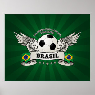 Affisch för supporter för Brasilien