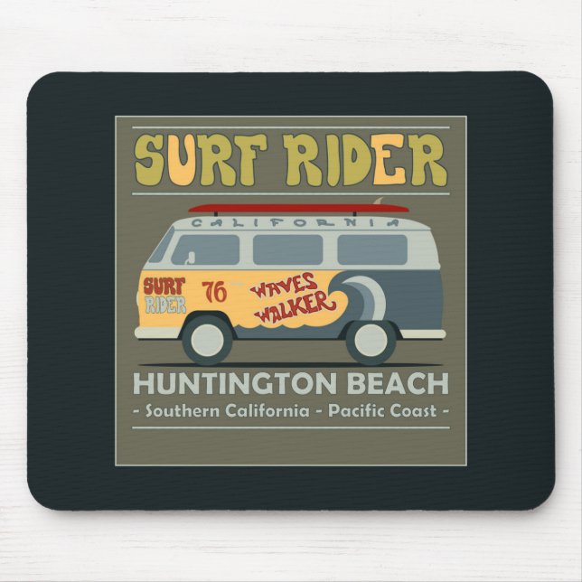 Affisch för surfaryttareHuntington Beach Musmatta (Framsidan)