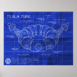 Affisch för Tesla rörritningar